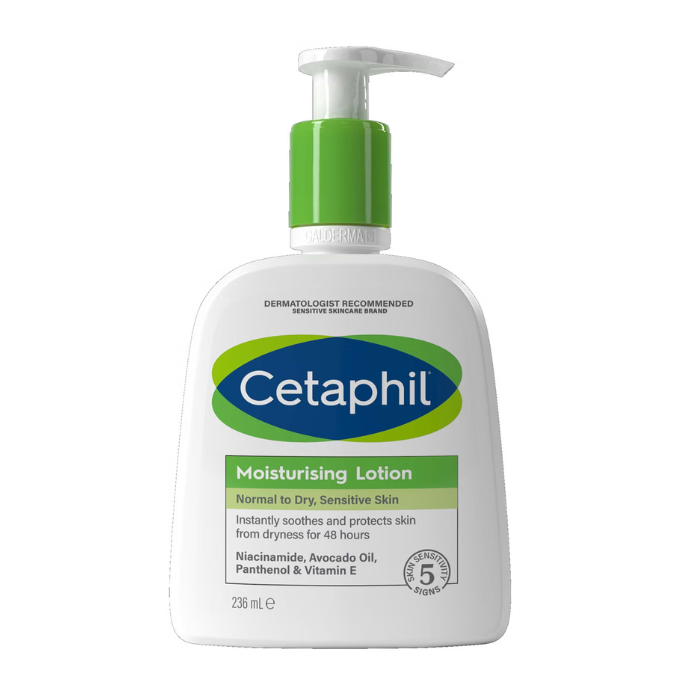 سيتافيل لوشن مرطب، ترطيب 48 ساعة للبشرة الجافة والحساسة، خفيف وغير دهني، 236 مل