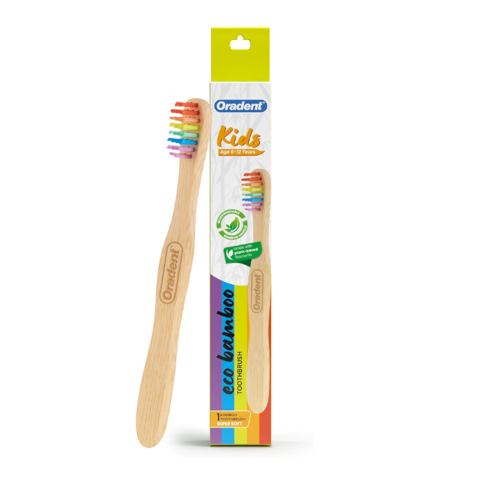 Oradent Eco Kids Toothbrush Super Soft White 1s