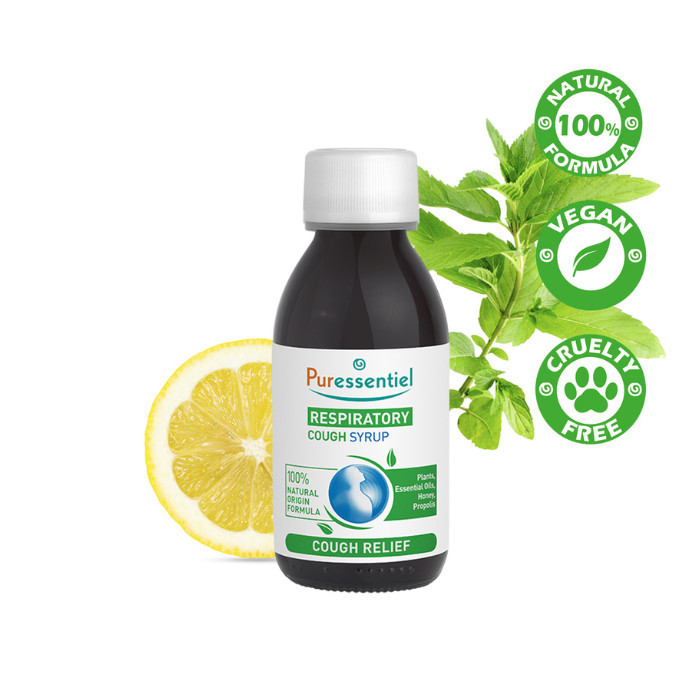 شراب الجهاز التنفسي للسعال من Puressentiel  - حجم 125 مل