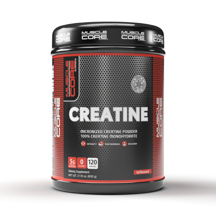 Muscle Core Creatine Monohydrate Powder 600g, Unflavored Muscle Support, 120 Servings