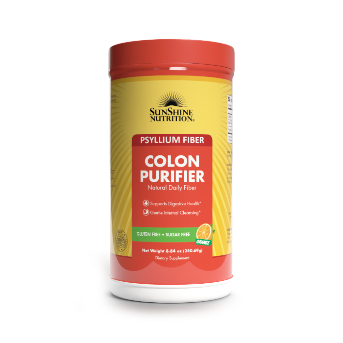 Sunshine Nutrition Colon Purifier Orange, Psyllium Fiber for Digestive Health & Regularity, 255g