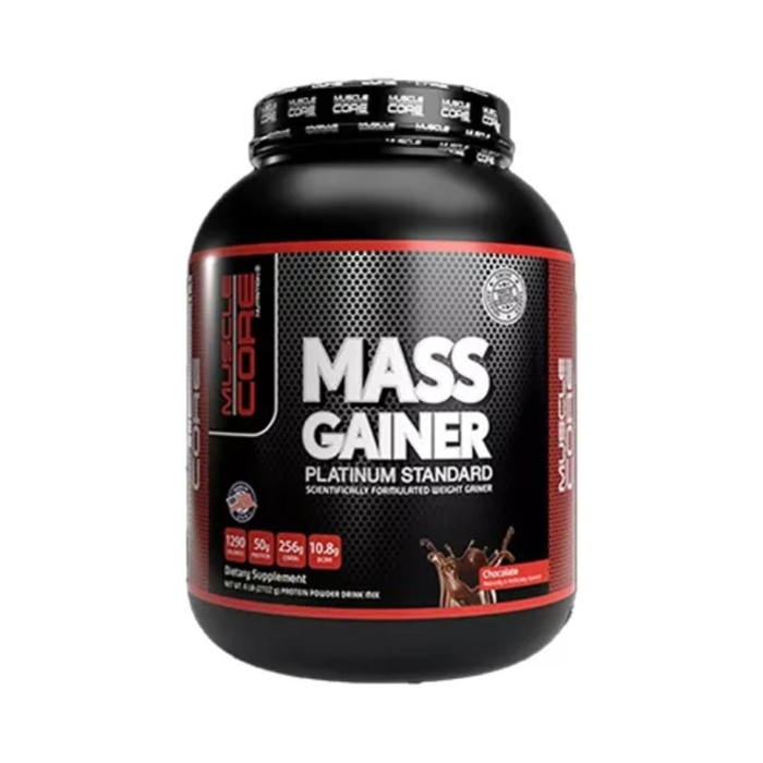 Muscle Core Mass Gainer Chocolate, High-Calorie Weight and Muscle Gain Supplement, 6 lb