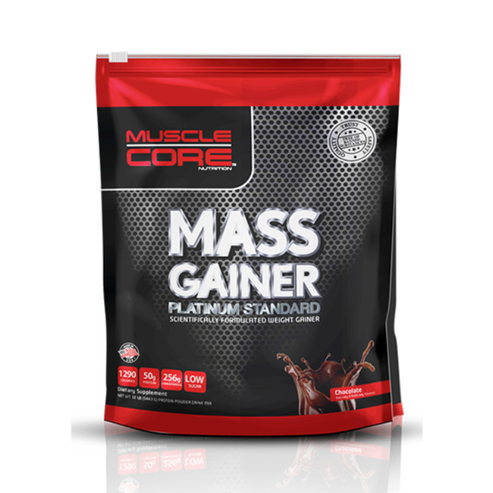 Muscle Core Mass Gainer Chocolate, High-Calorie Weight and Muscle Gain Supplement, 12 lb