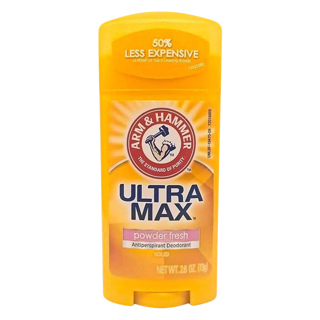 Arm And Hammer Ultra Max Deodorant Stick Powder Fresh 73g