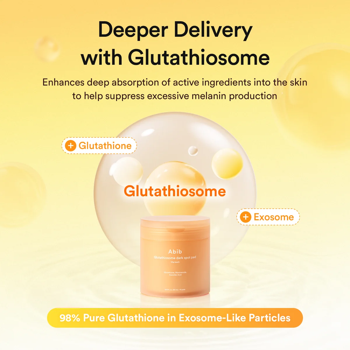 Abib Glutathiosome Dark Spot Pad Vita Touch Pad 250ML 70s