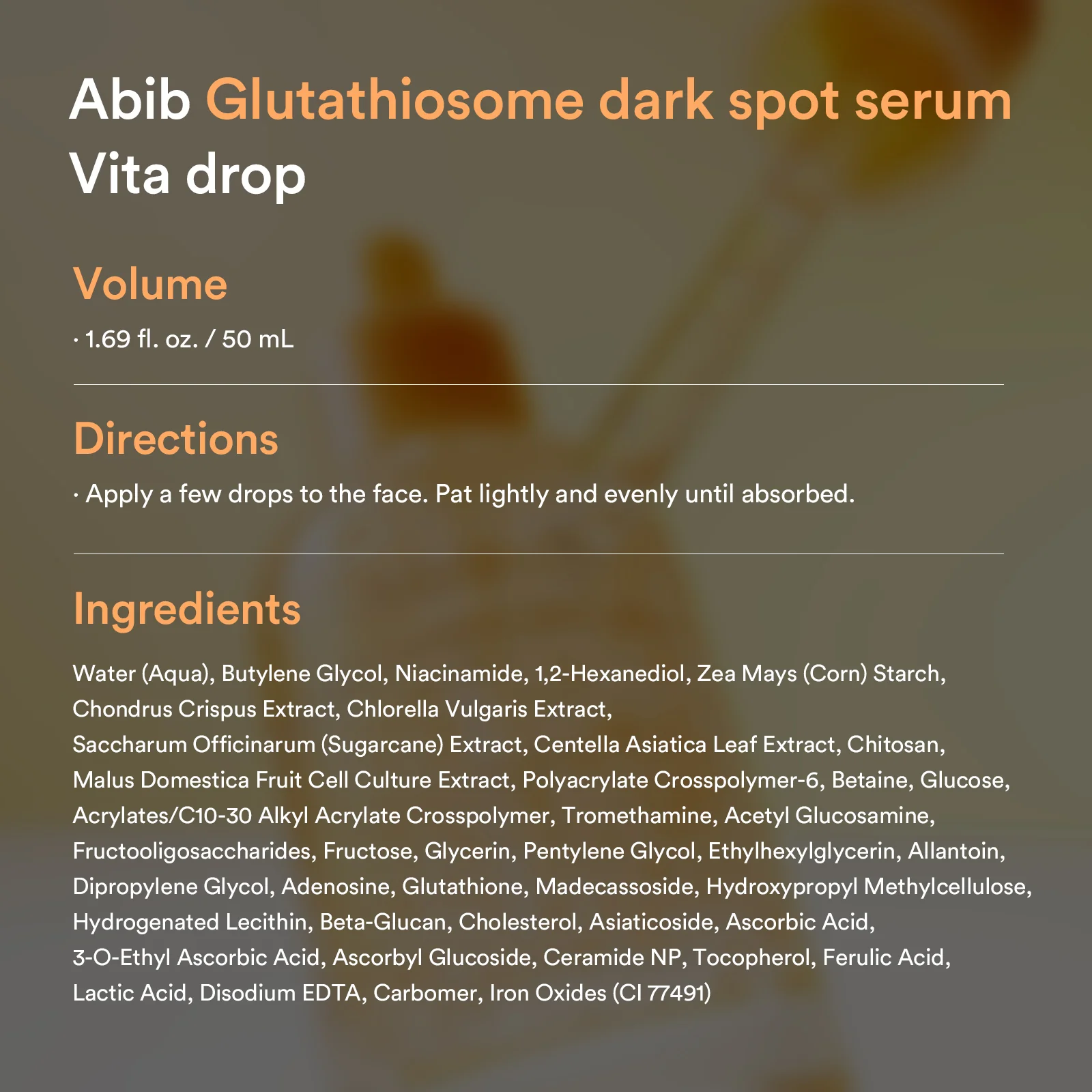 Abib Glutathiosome Dark Spot Vita Drop Serum 50ML