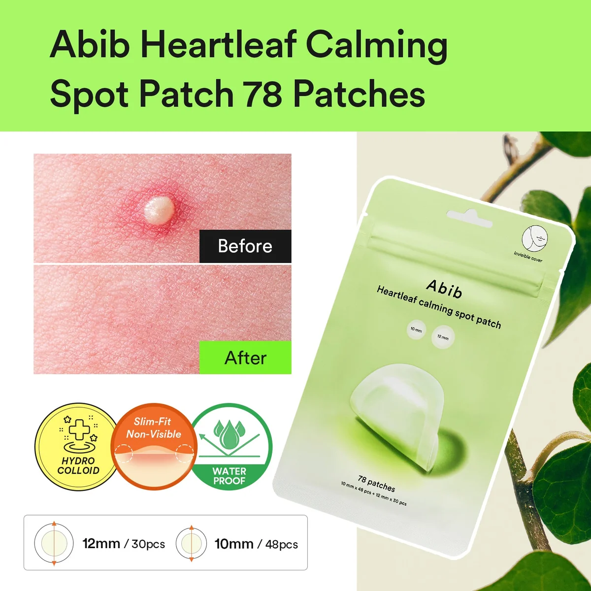 Abib Heartleaf Calming Spot Patch 78s