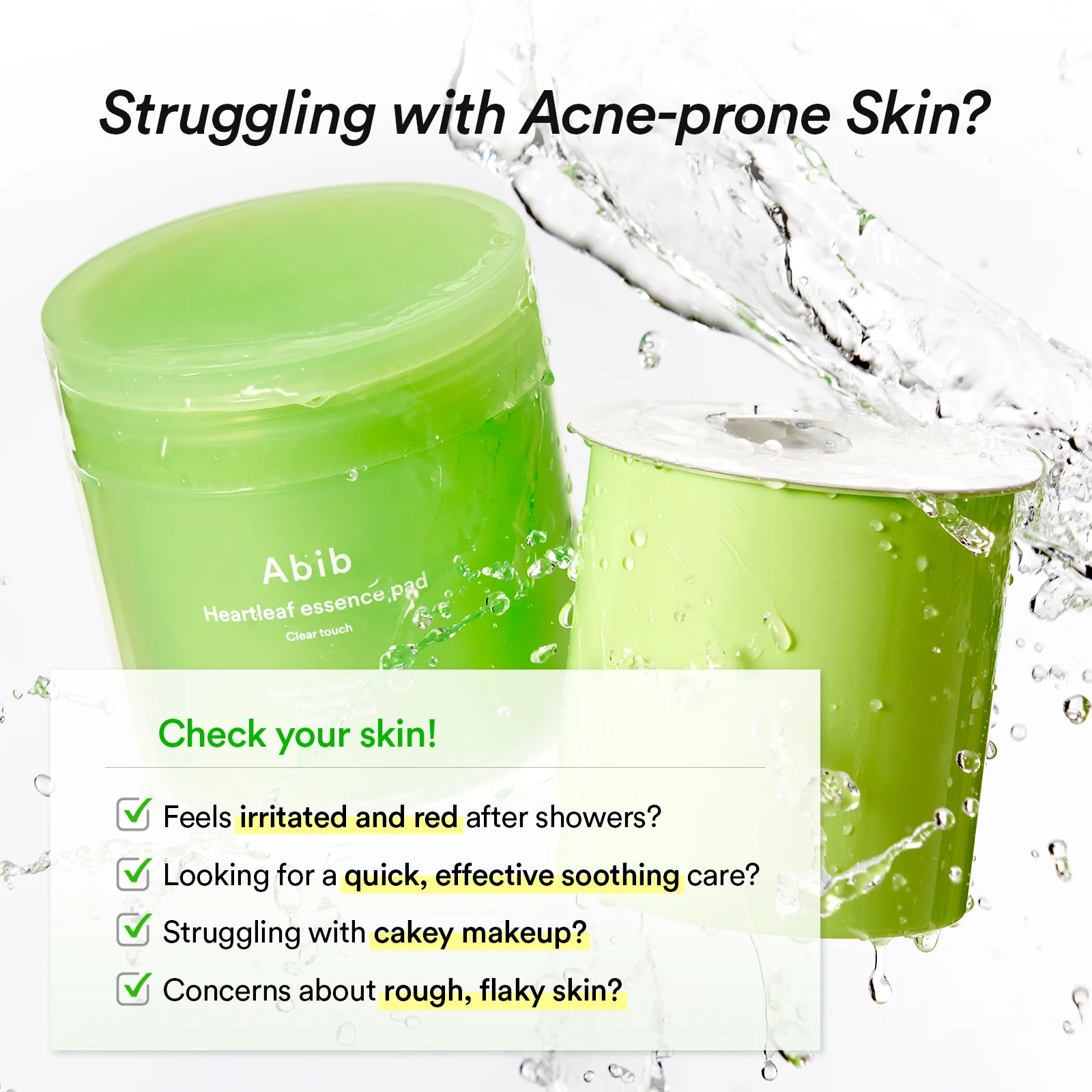 Abib Heartleaf Essence Clear Touch Pad 250ML 70s
