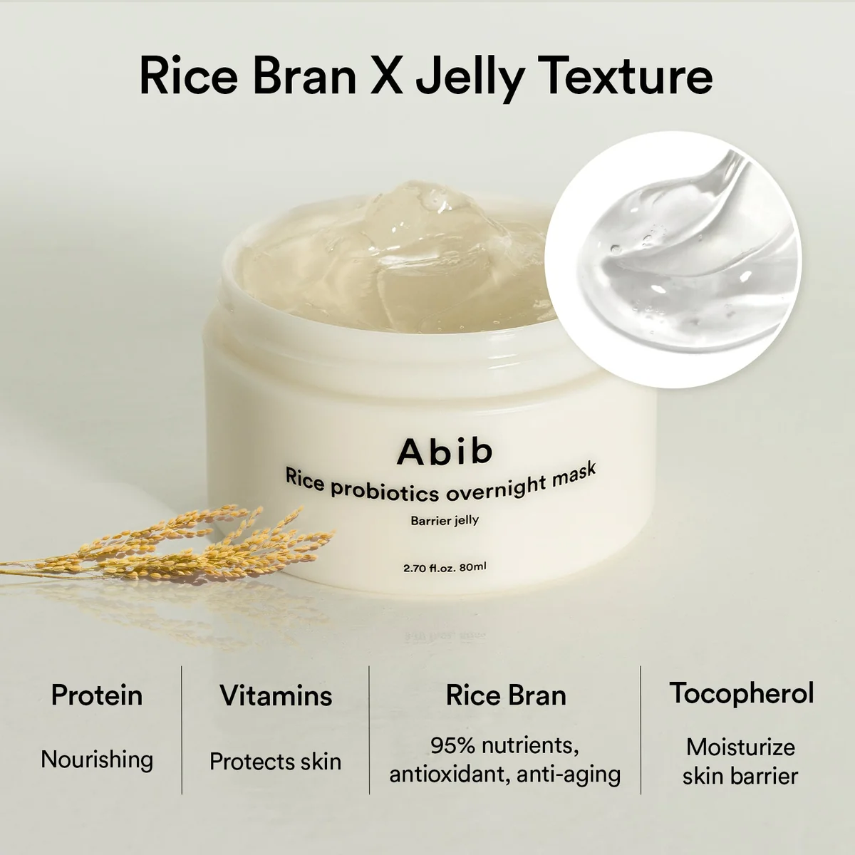 Abib Rice Probiotics Overnight Mask Barrier Jelly 80ML