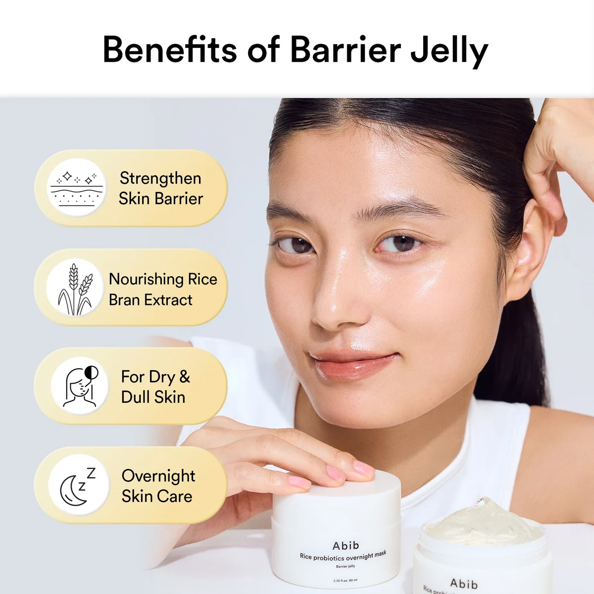 Abib Rice Probiotics Overnight Mask Barrier Jelly 80ML