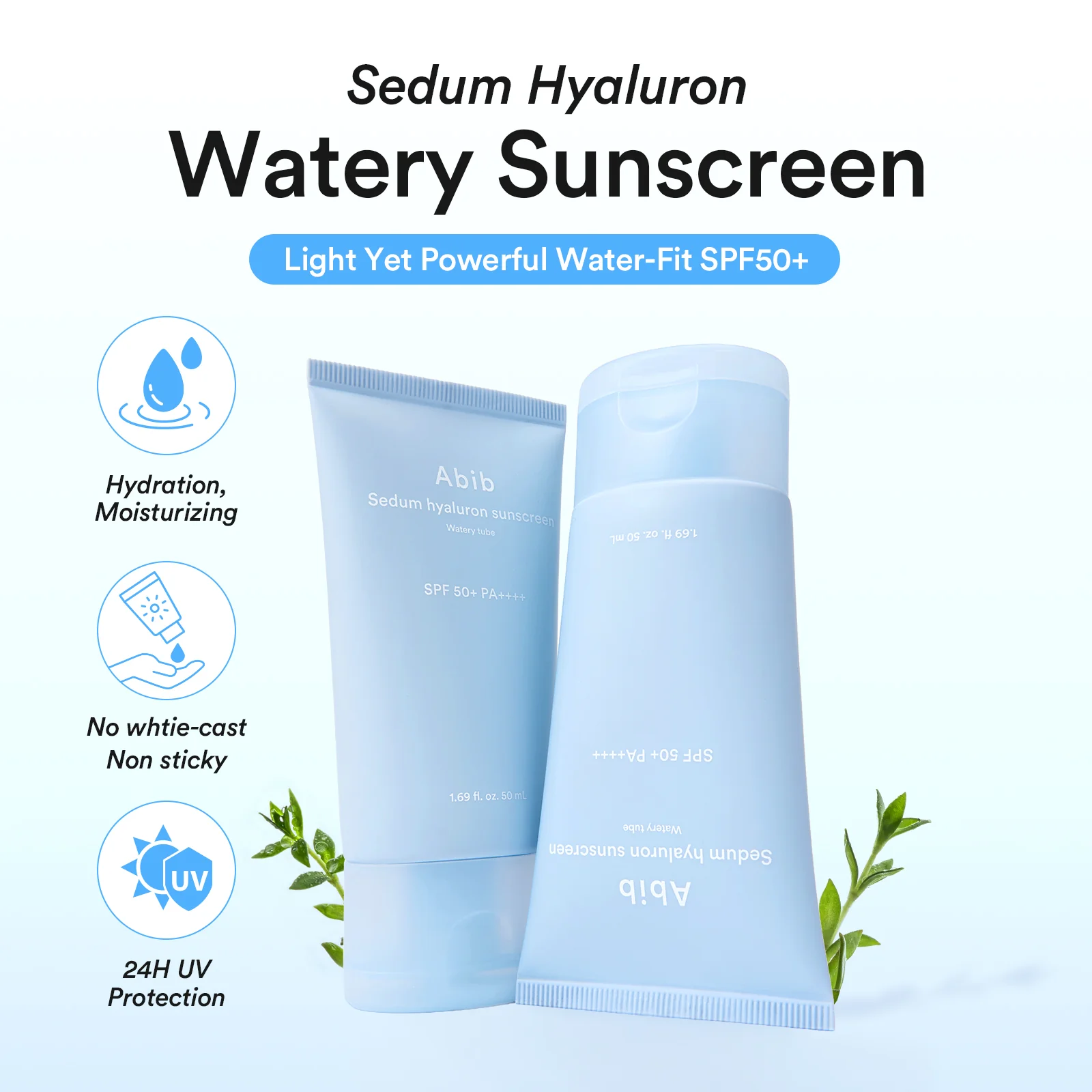 Abib Sedum Hyaluron SPF50+ Sunscreen 50ML