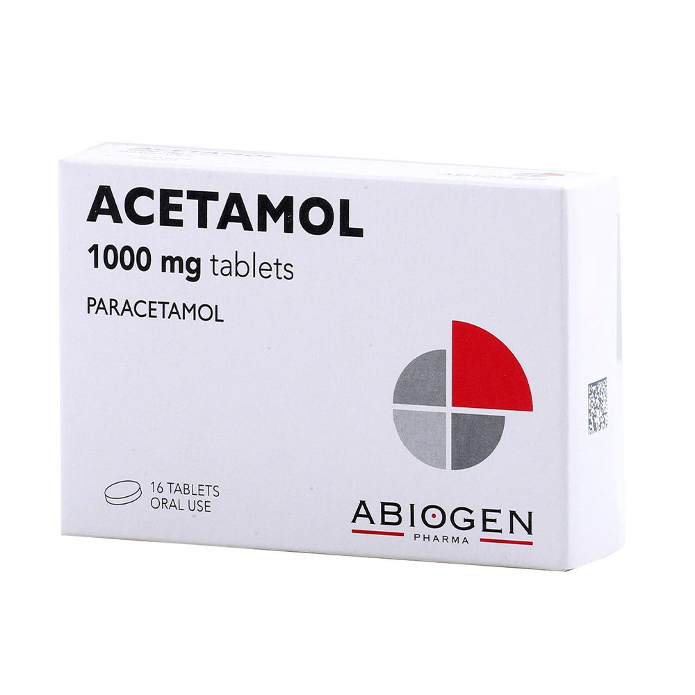 Acetamol 1000mg Tab 16s (8x2 Blister)