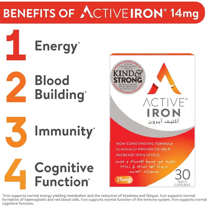 Active Iron 25 mg Capsules 30's (10's Blisret X 3)