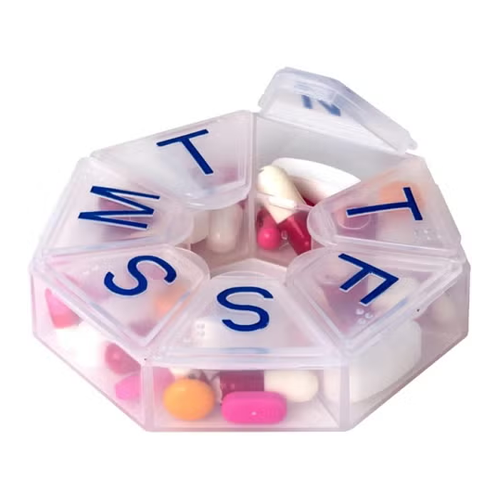 Acu Life Round Weekly Pill Box