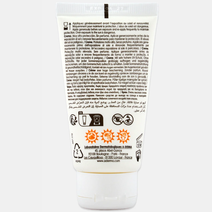 A-derma(SPF 50+) Fragrance Free Protect Cream 40ml