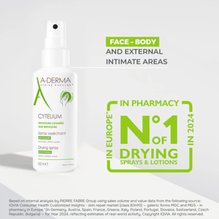بخاخ Cytelium تجفيف ملطف من Aderma - حجم 100 مل