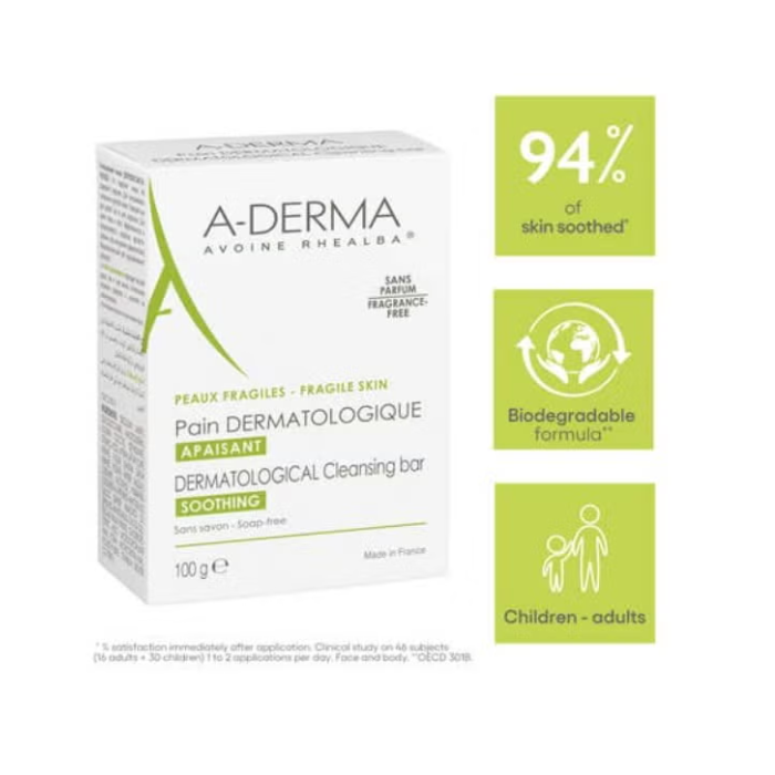 Aderma Fragile Skin Dermatological Cleansing Bar 100g