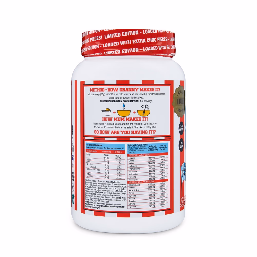 Adonis Gear Cookie Dough Choco Chip Cookie, Casein Protein, Slow Digesting, Limited Edition, 1kg