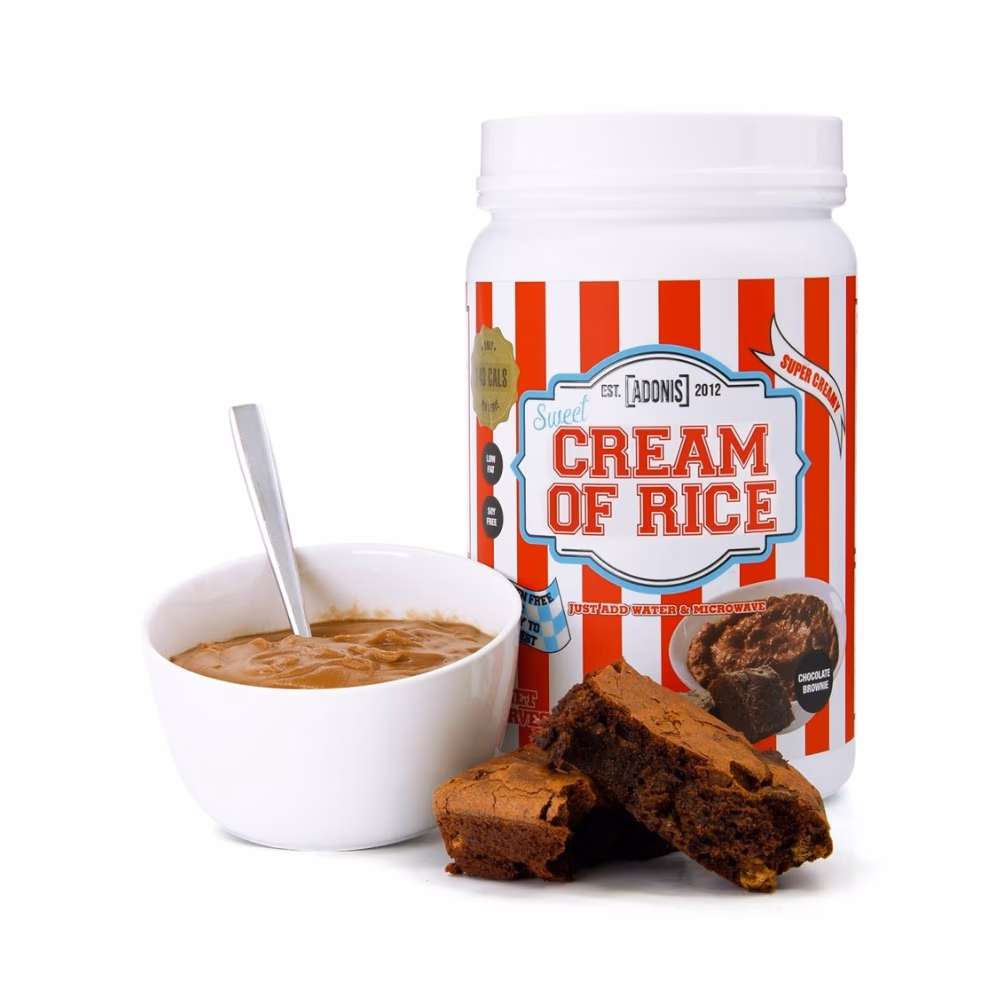 Adonis Gear Cream of Rice Chocolate Brownie, High Protein, Clean Carbs, Muscle Recovery Fuel, 1kg