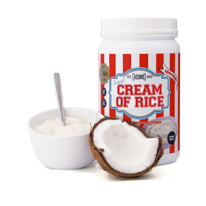 Adonis Gear Cream of Rice Coconut Vanilla, High-Carb Energy Fuel, Muscle Recovery and Growth Formula, 1kg