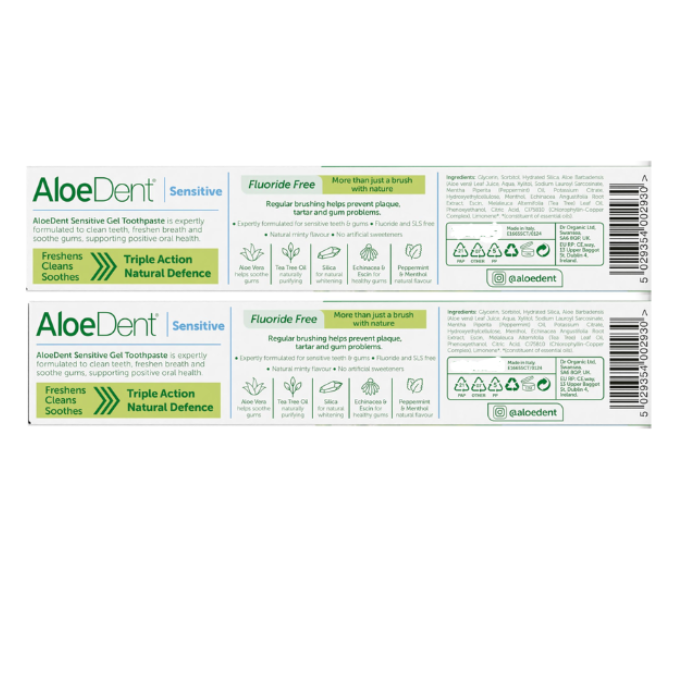 Aloe Dent Aloe Vera Sensitive Toothpaste Twin Pack
