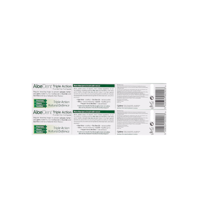 Aloe Dent Aloe Vera Triple Action Toothpaste Twin Pack