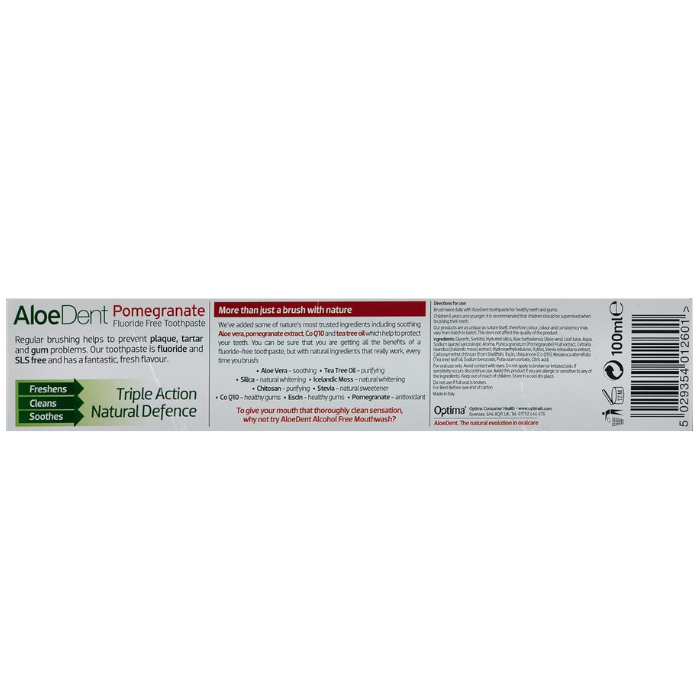 Aloe Dent Toothpaste Pomegranate - Arabic 100ml