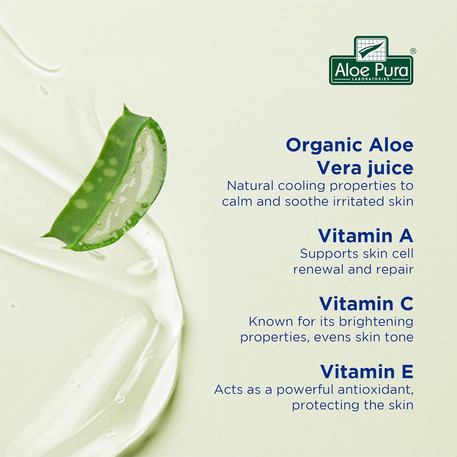 Aloe Pura Organic Aloe Vera Gel Vitamin A,C,E 200ml