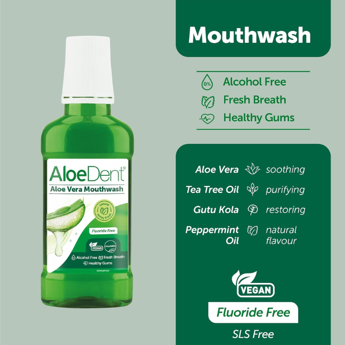 AloeDent Aloe Vera Mouthwash Plus Tea Tree 250ml