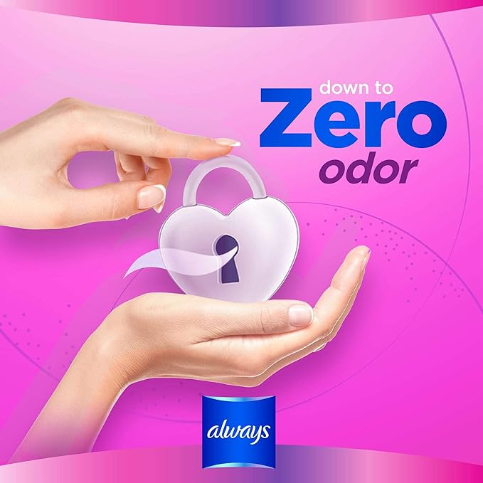 Always Diamond with Flex Foam Ultra Thin Night Pads with Wings, 10s