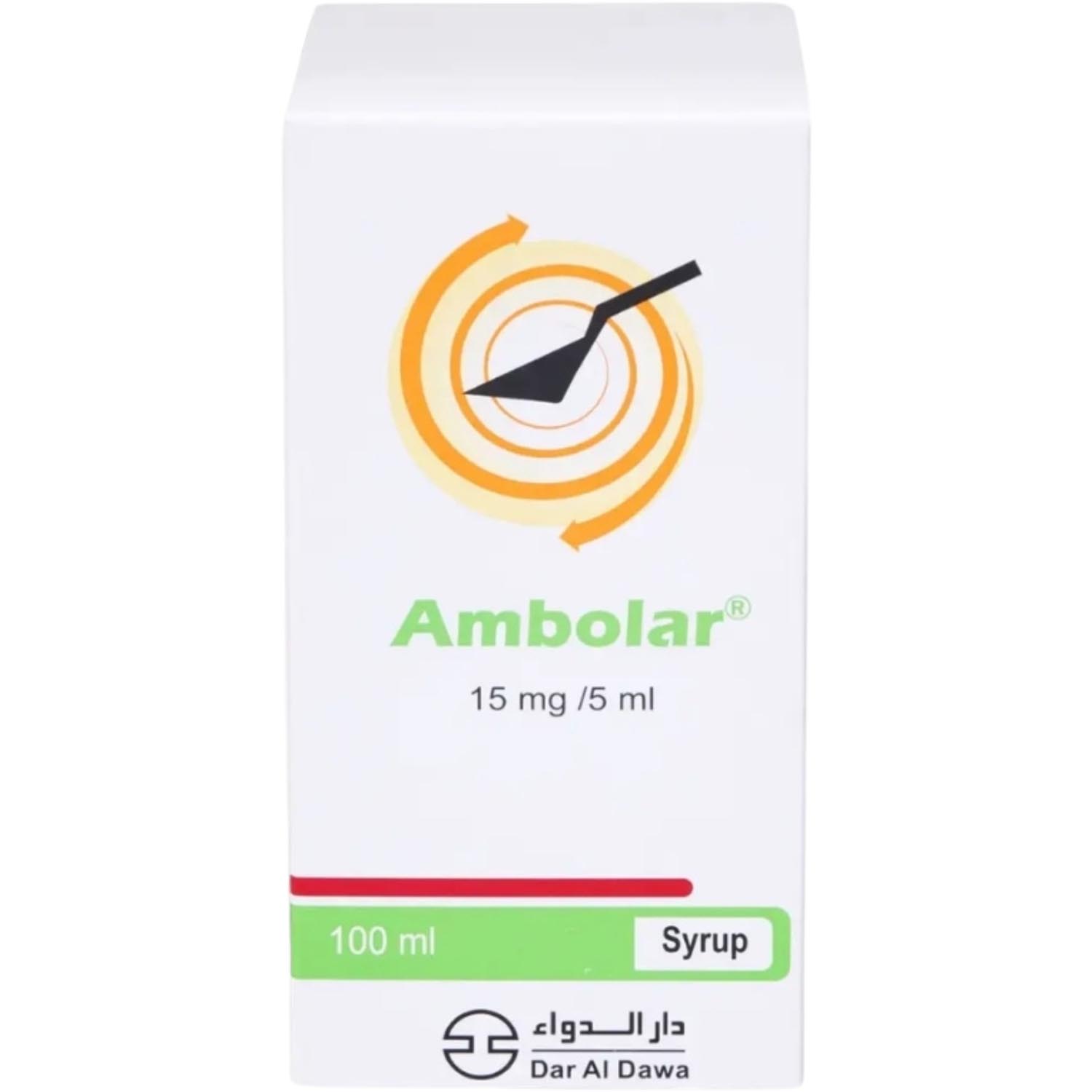 Ambolar 15mg/5ml Syrup 100ml Bottle