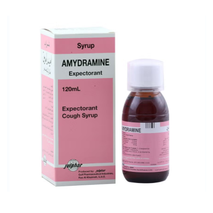 Amydramine Expectorant Syrup 120ml Bottle