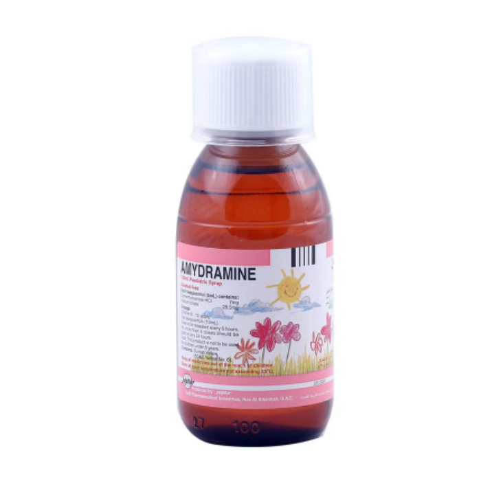 Amydramine Paediatric Syrup (Alcohol free) 120ml Bottle