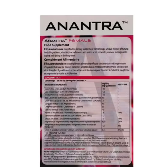 Anantra Female 14's Blister