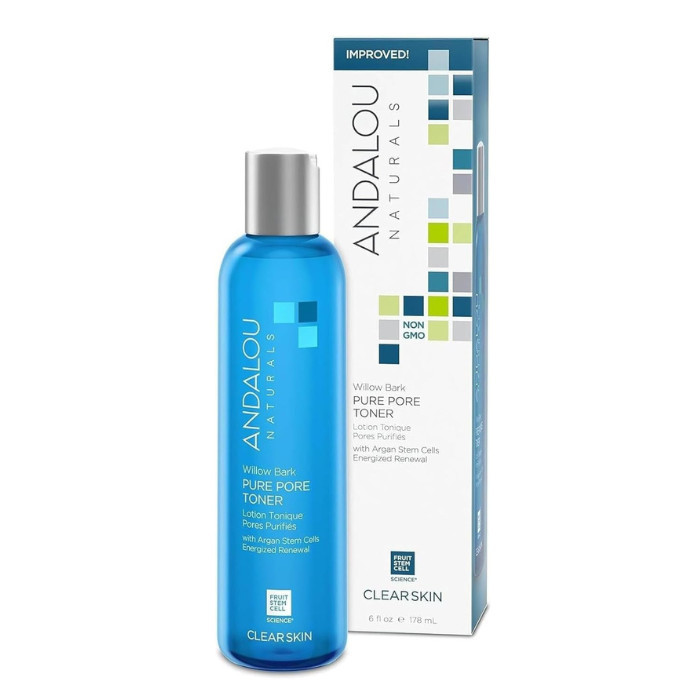 Andalou Aloe + Willow Bark Pore Minimizer – Clarifying Toner for Oily, Acne-Prone Skin with Aloe & Witch Hazel 178ml