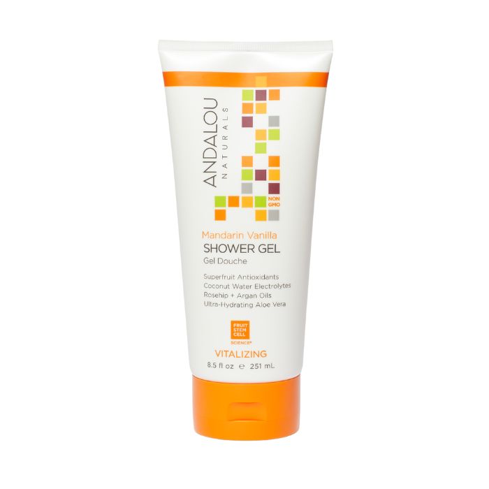 Andalou Mandarin Vanilla Vitalizing Shower Gel, Refreshing and Hydrating Body Wash, 251ml