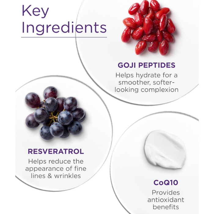 Andalou Age Defying Goji Peptide Perfecting Cream, Anti-Aging Firming and Smoothing Moisturizer, 50ml