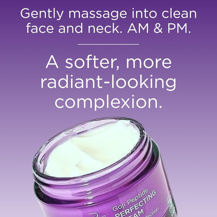 Andalou Age Defying Goji Peptide Perfecting Cream, Anti-Aging Firming and Smoothing Moisturizer, 50ml