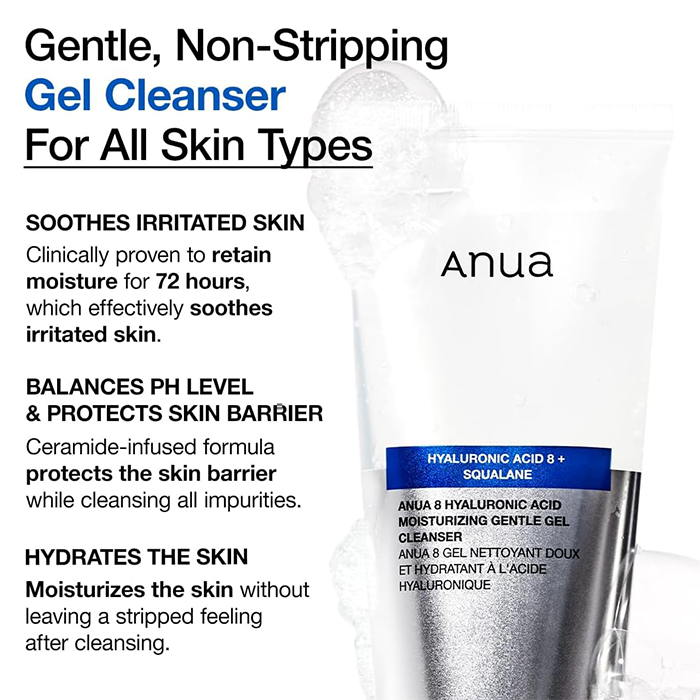 Anua 8 Hyaluronic Acid 8 + Squalane Gel Cleanser 150ml