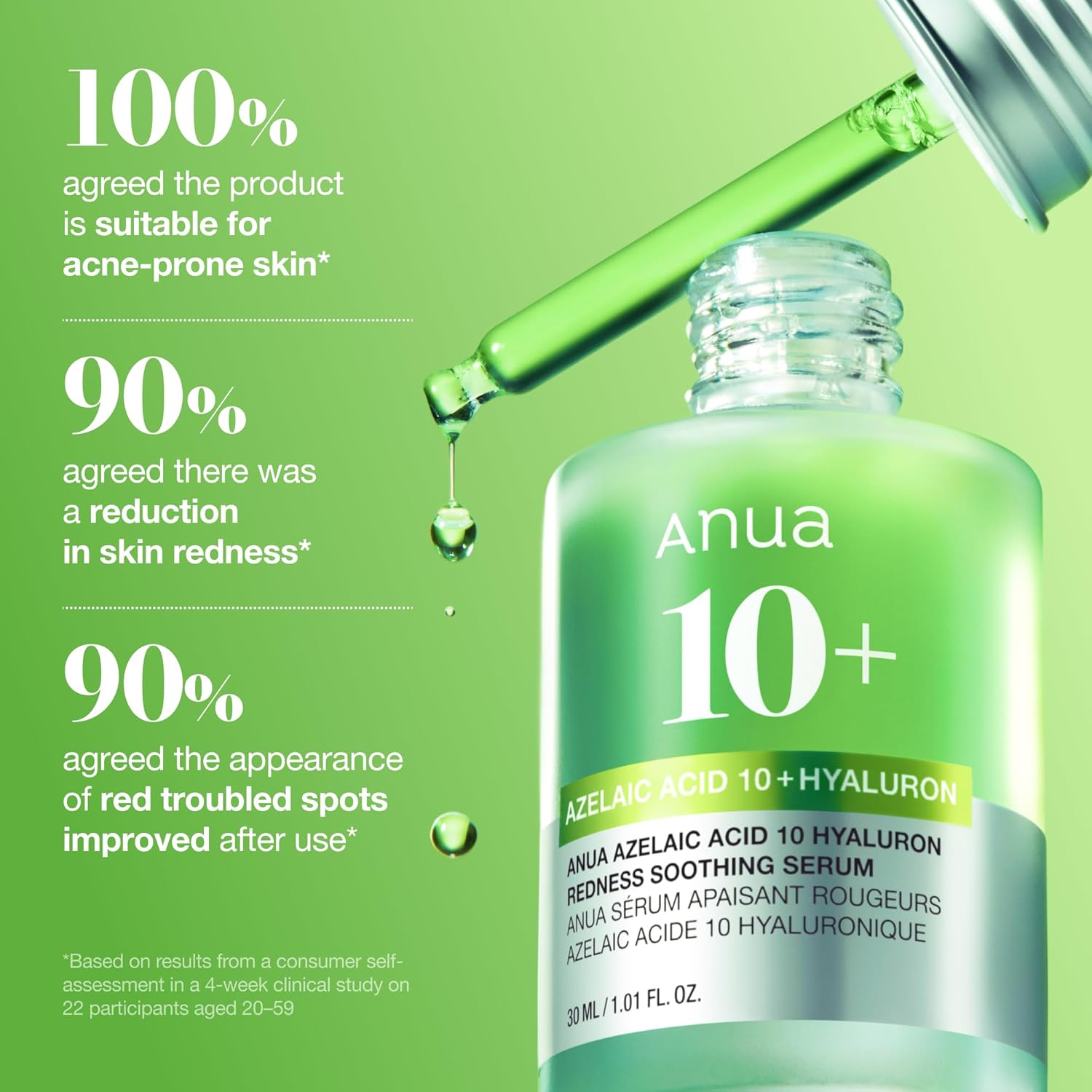 Anua Azelaic Acid 10+ Hyaluron Redness Soothing Serum 30ML