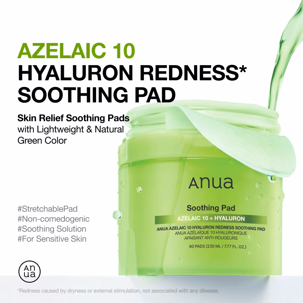 Anua Azelaic Acid 10 Hyaluron Soothing Pad 230ml 90s