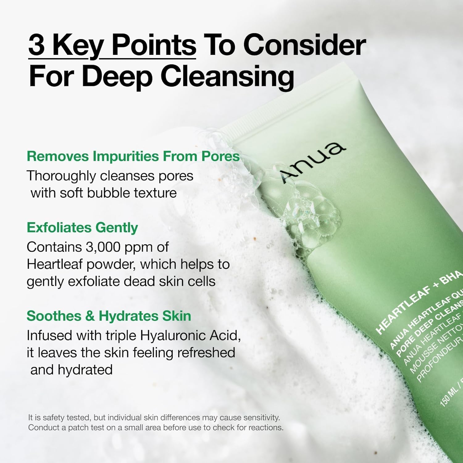 Anua Heartleaf + BHA Quercetinol Pore Cleansing Foam 150ml