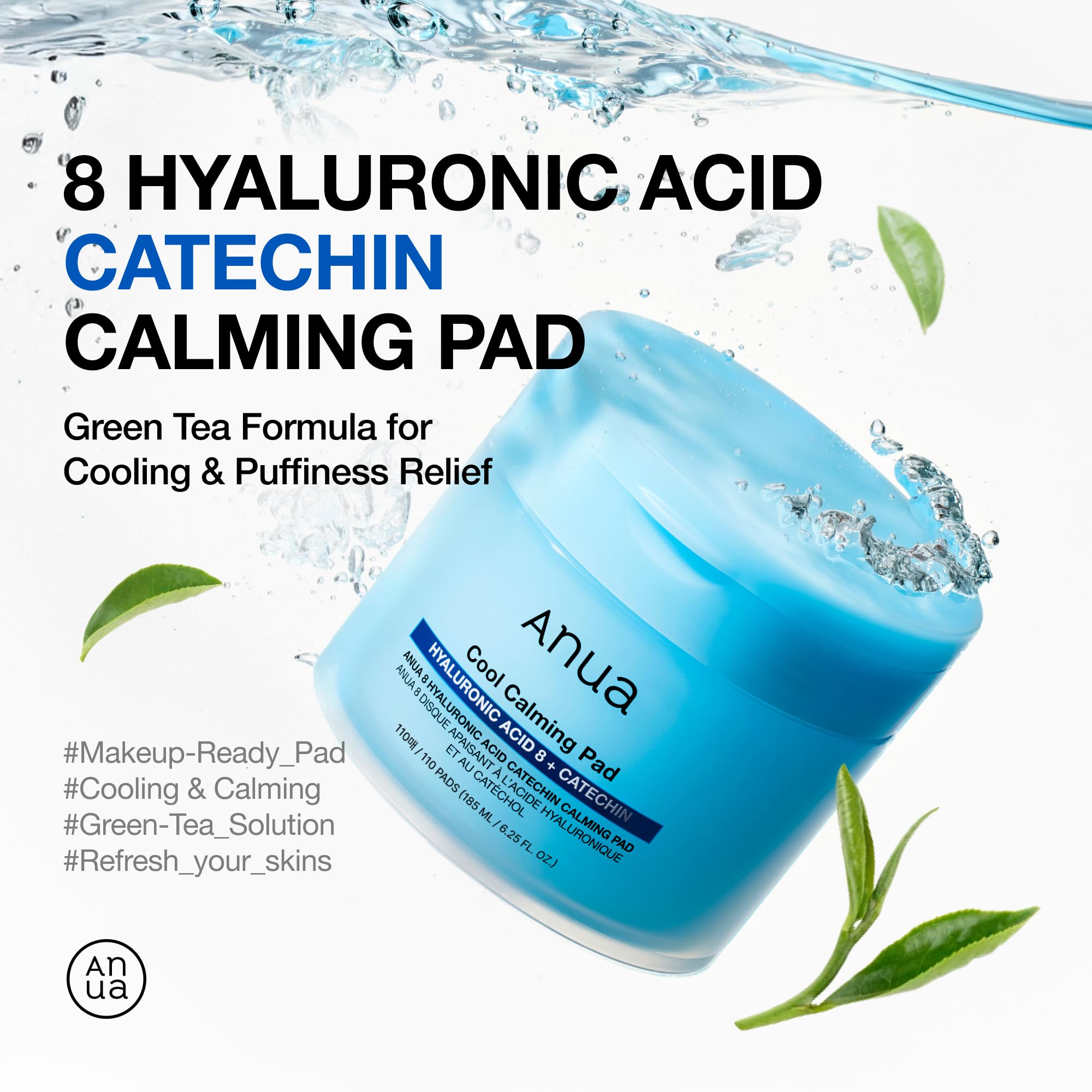 Anua Hyaluronic Acid 8 Catechin Calming Pad 185ML 110s