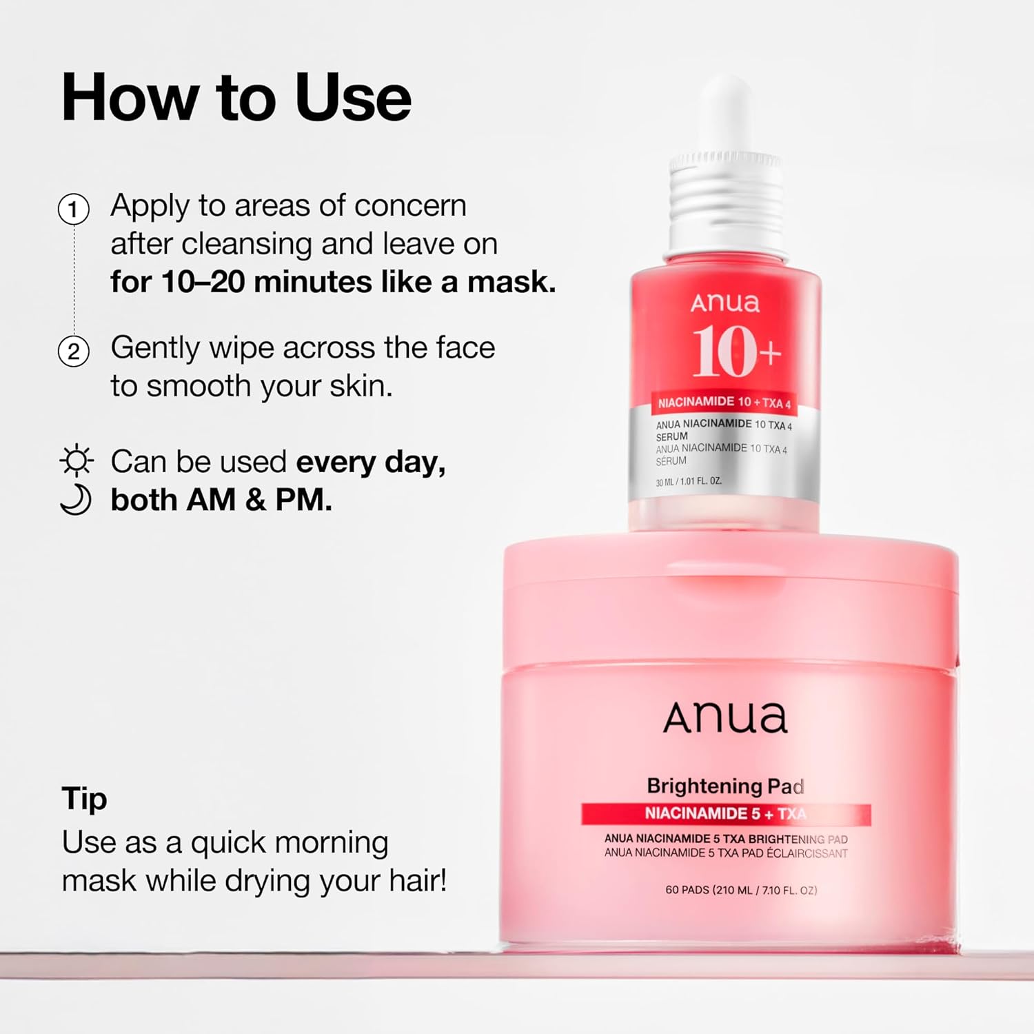 Anua Niacinamide 5+ TXA Brightening Pad 210ml 60s