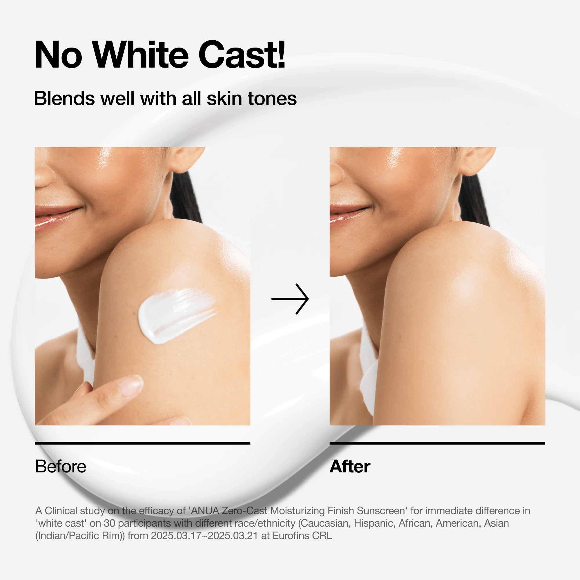 Anua Zero-Cast SPF50 Moisturizing Finish Sunscreen 50ml