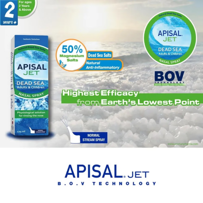Apisal Jet Dead Sea Adult & Children Nasal Spray 125ML