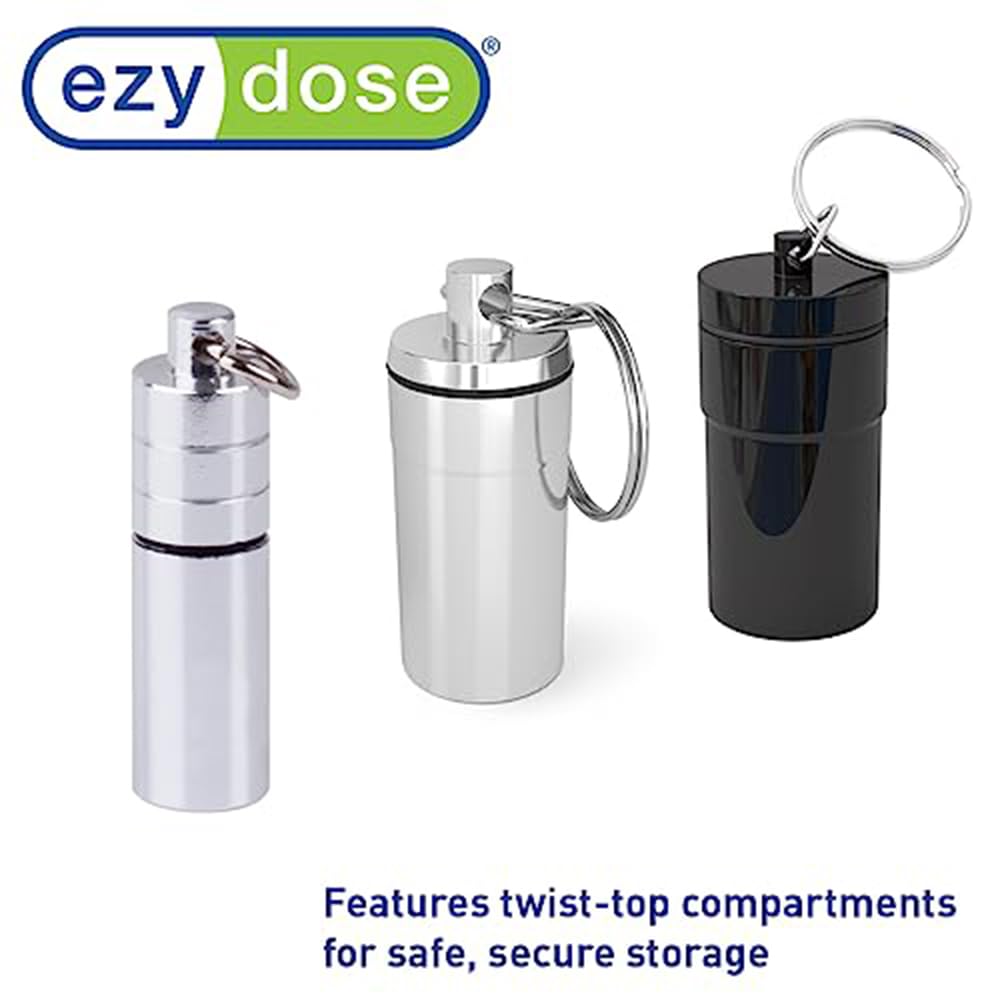 Apothecary Ezy Dose Pill Storage Container Keychain FOB