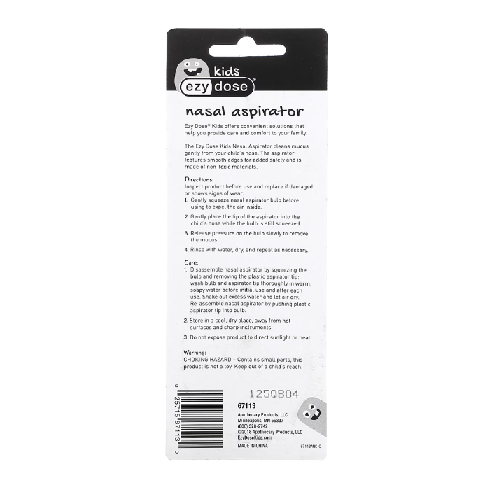 Apothecary Nasal Aspirator 6/72