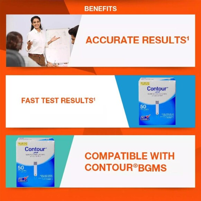 Ascensia Contour Blood Glucose Test Strip 50'S
