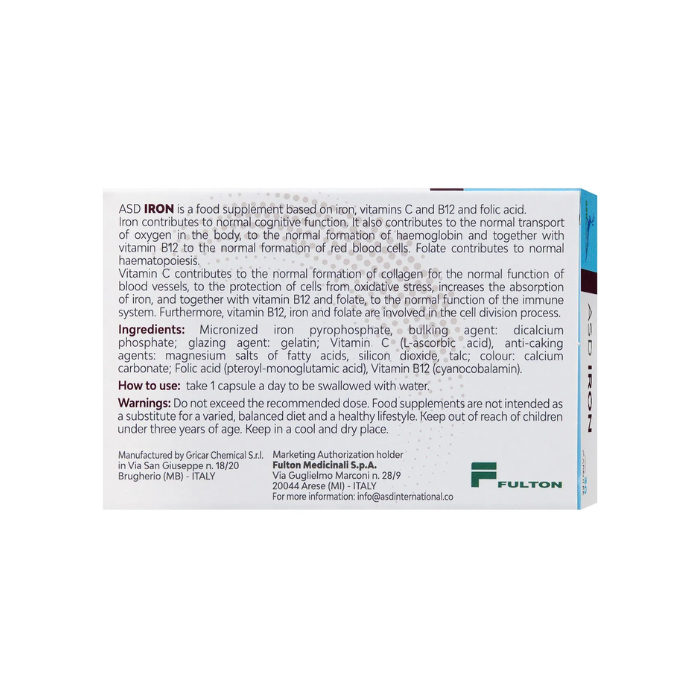 ASD Iron Hard Gelatin Capsules 30s